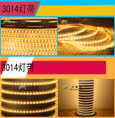 萬星紅LED燈帶廠家【熱銷產品:3014燈帶防水220V 高亮貼片燈條】供應商:深圳市寶安區(qū)達曼爾照明燈飾廠